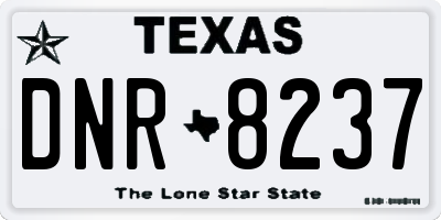 TX license plate DNR8237