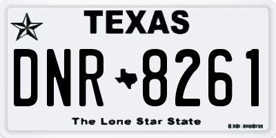TX license plate DNR8261