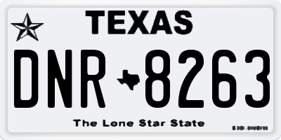 TX license plate DNR8263