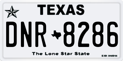 TX license plate DNR8286