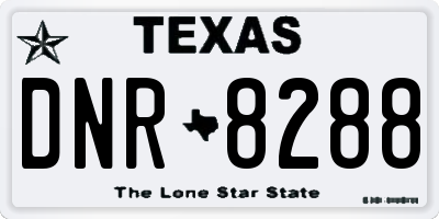 TX license plate DNR8288