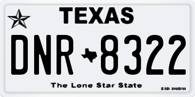 TX license plate DNR8322