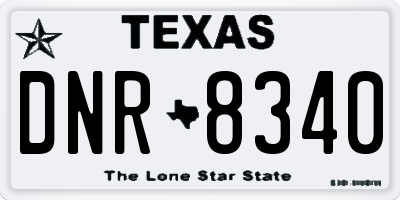 TX license plate DNR8340