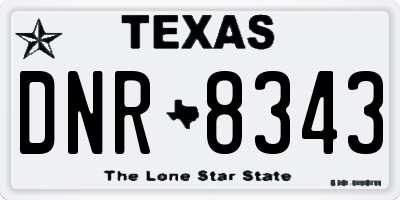 TX license plate DNR8343