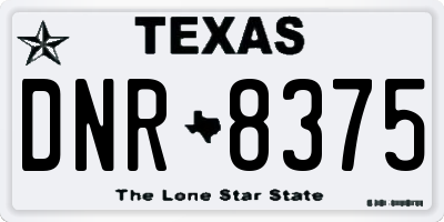 TX license plate DNR8375