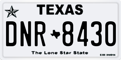 TX license plate DNR8430