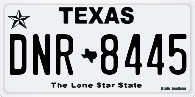 TX license plate DNR8445