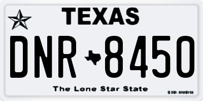 TX license plate DNR8450