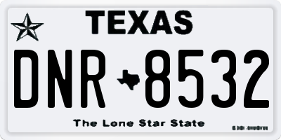 TX license plate DNR8532