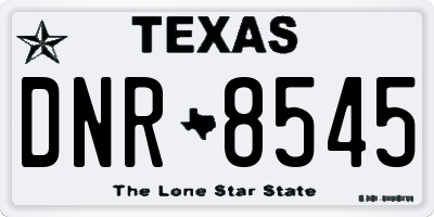 TX license plate DNR8545