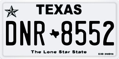 TX license plate DNR8552