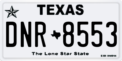 TX license plate DNR8553