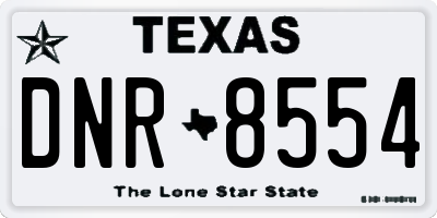 TX license plate DNR8554