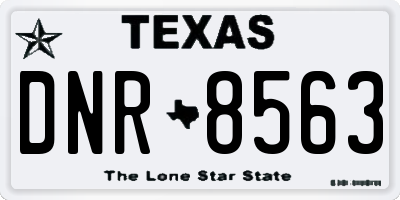 TX license plate DNR8563