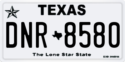 TX license plate DNR8580