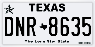 TX license plate DNR8635