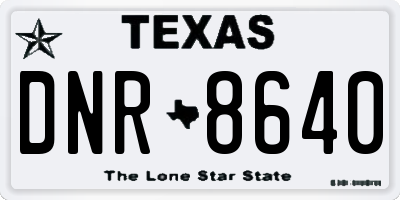 TX license plate DNR8640