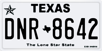 TX license plate DNR8642