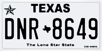 TX license plate DNR8649