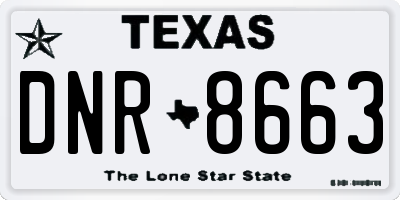 TX license plate DNR8663
