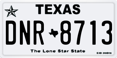 TX license plate DNR8713