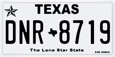 TX license plate DNR8719