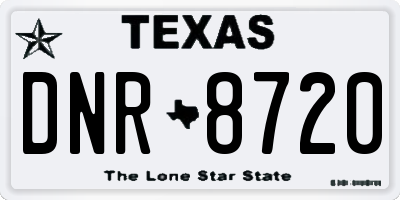 TX license plate DNR8720