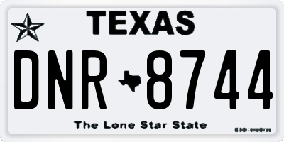 TX license plate DNR8744