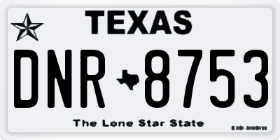TX license plate DNR8753