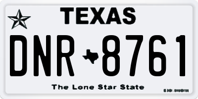 TX license plate DNR8761