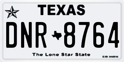 TX license plate DNR8764