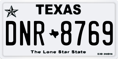 TX license plate DNR8769