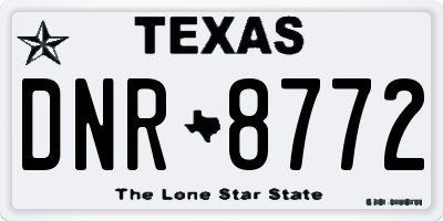 TX license plate DNR8772