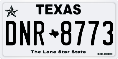 TX license plate DNR8773
