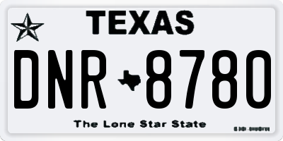 TX license plate DNR8780