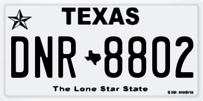 TX license plate DNR8802