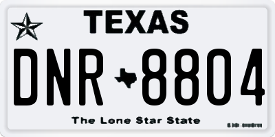 TX license plate DNR8804