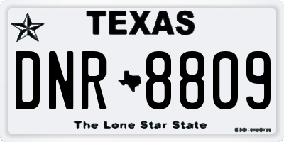 TX license plate DNR8809