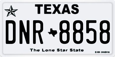 TX license plate DNR8858