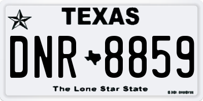 TX license plate DNR8859