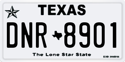 TX license plate DNR8901