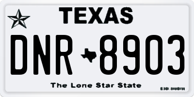 TX license plate DNR8903