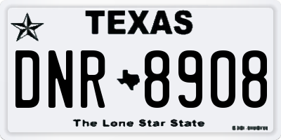 TX license plate DNR8908