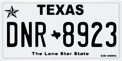 TX license plate DNR8923