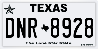 TX license plate DNR8928