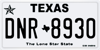 TX license plate DNR8930