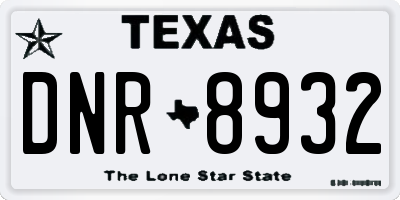 TX license plate DNR8932