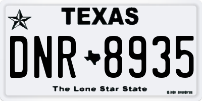 TX license plate DNR8935