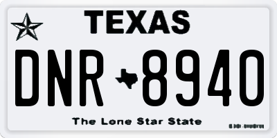 TX license plate DNR8940