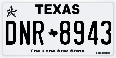 TX license plate DNR8943